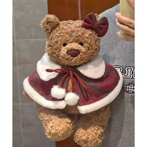 Bartholomew bear cute clothes outfits - Christmas red cloak - KK01(large)